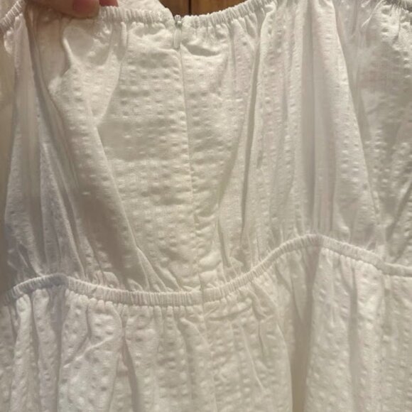 🔹Love at‎ First Sight White Spaghetti Strap Dress with Peekaboo Detail - Picture 4 of 5